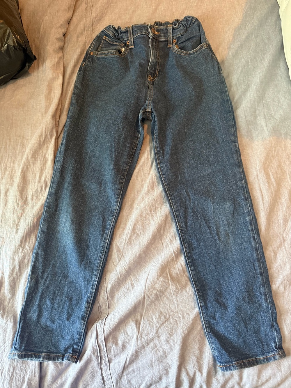 High-Waist Dark Blue girls Jeans